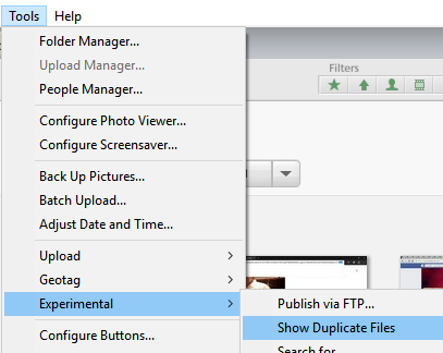 how to delete duplicate photos in picassa screensaver