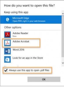 Select Adobe Acrobat