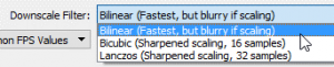 Choose between Bilinear / Cubic