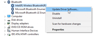 Select Update Driver Software