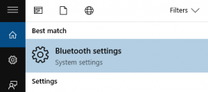 Opening up Bluetooth Settings