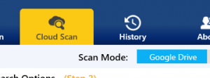 Opting for Google Drive Cloud scan