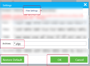 Opting to scan for duplicate Zip files only