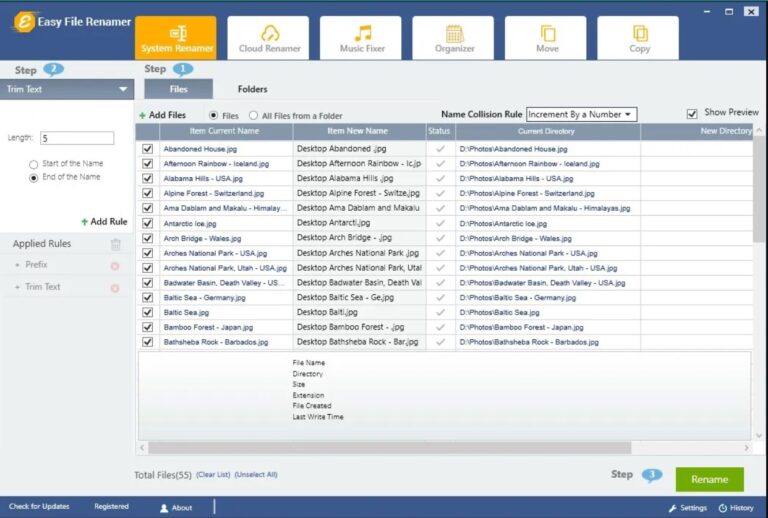 How to Overwrite and Rename Files with Easy File Renamer