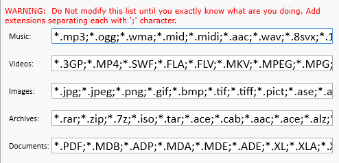 Custom file extensions