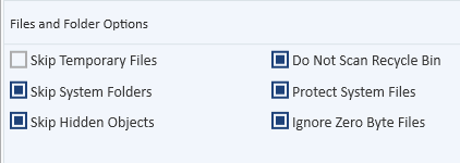 Files and Folder Options
